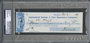 Abraham Lincoln Signed Check dated February 4, 1860
